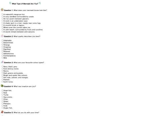 more/mermaid_quiz/mermaidquiz screenshot