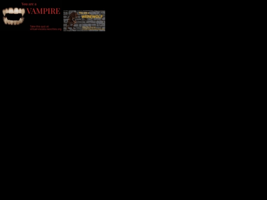 quizdirect/allresults/vampirewerewolf screenshot