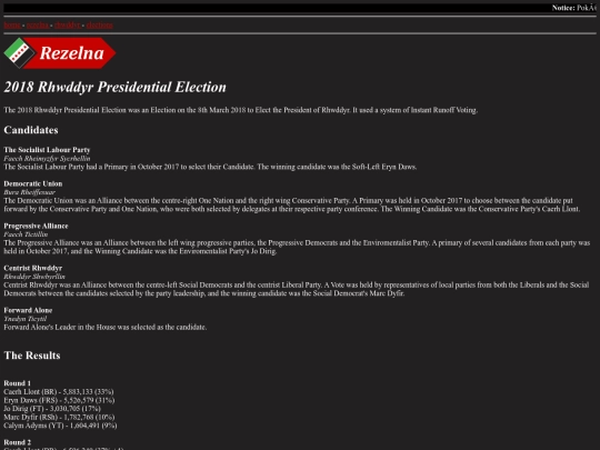 2018PresidentRhw screenshot