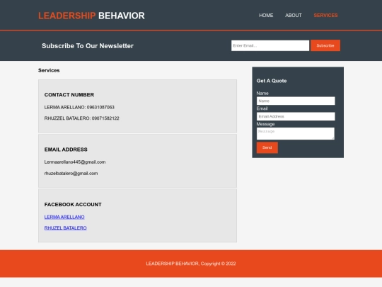 services screenshot