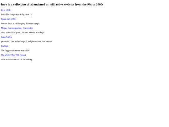 abandonedwebsites screenshot