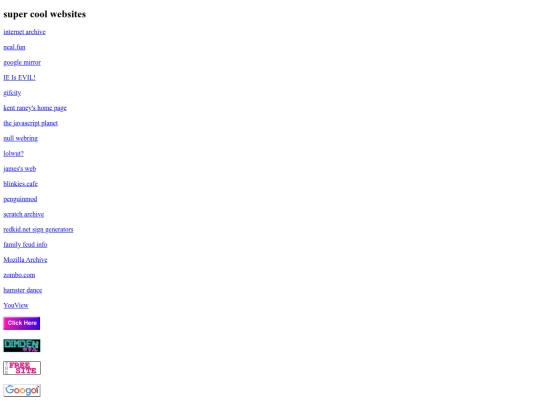 links screenshot