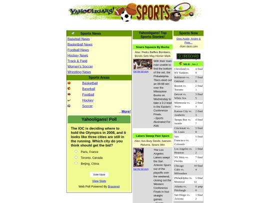 yahooligans/sports screenshot