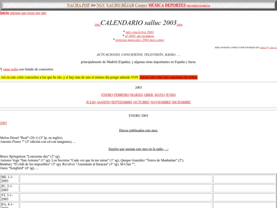 salluc/calendario2003 screenshot