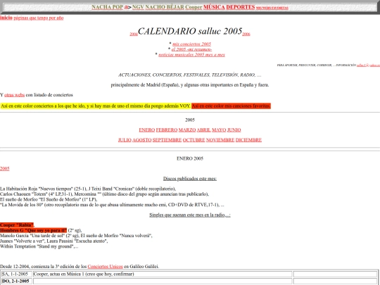 salluc/calendario2005 screenshot