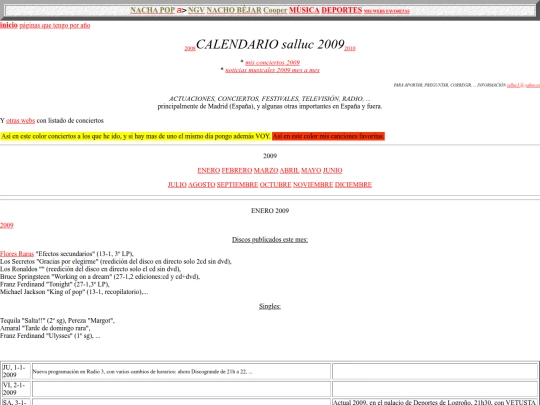 salluc/calendario2009 screenshot