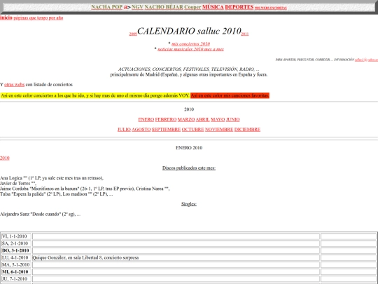 salluc/calendario2010 screenshot