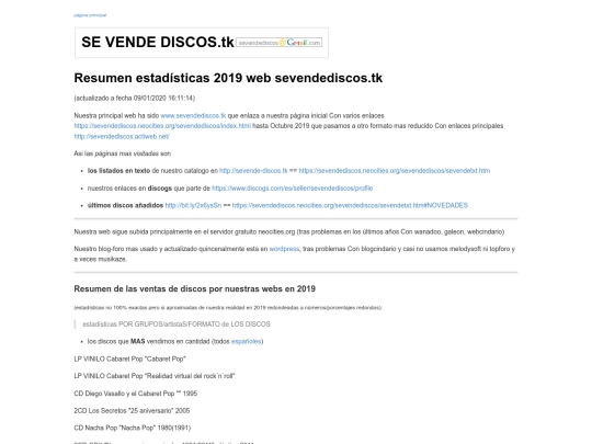 sevendediscos/resumenwebsevendediscos2019 screenshot