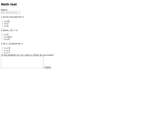 Math screenshot