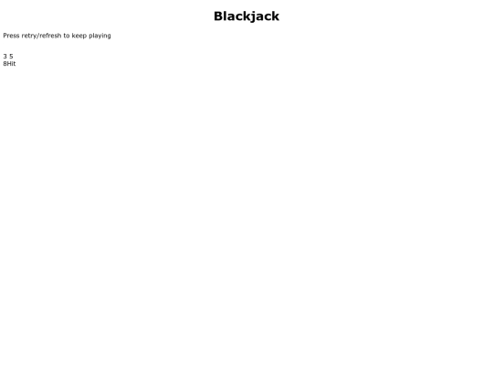 javascript/Blackjack screenshot