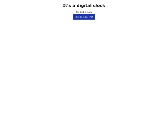 javascript/Clock screenshot