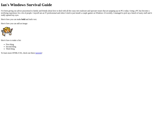 index screenshot