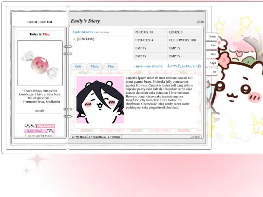 diary screenshot