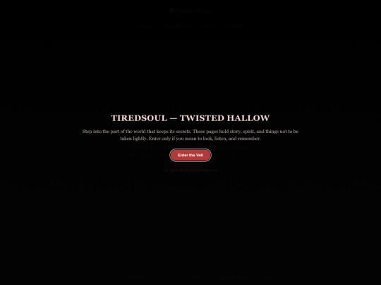 TIREDSOUL WRLD/LANDINGPAGE screenshot