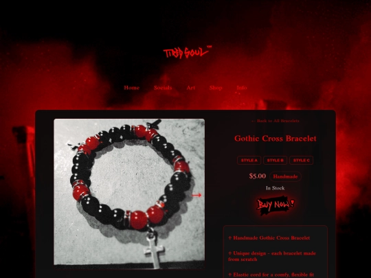 gothic cross bracelet screenshot