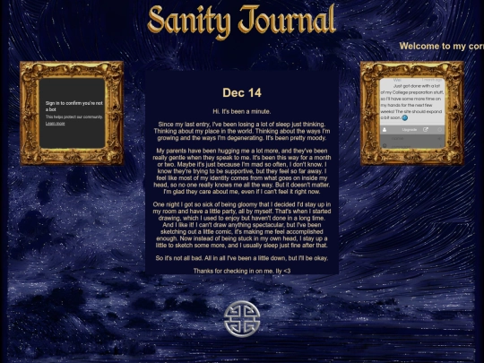 sanityjournal screenshot