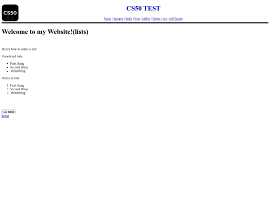 archives/lists screenshot