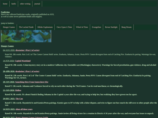 page/fanfic screenshot