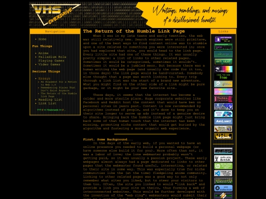essays/linkpage screenshot