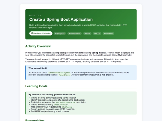 n34/Activity_01_Create a Spring Boot Application screenshot