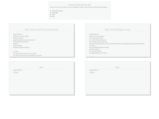 recipes screenshot