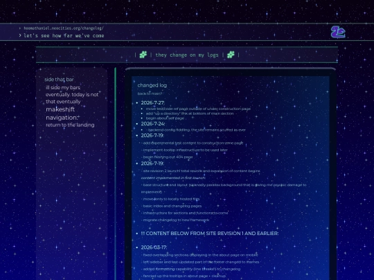 changelog screenshot