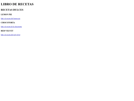 recetario/recetario screenshot