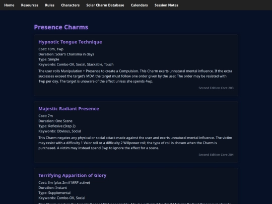 exalted/charms/presence screenshot