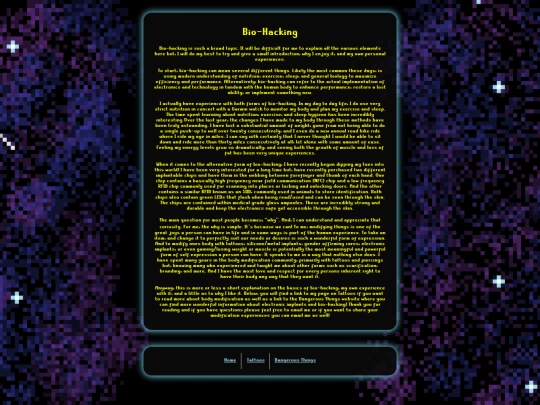 pages/biohacking screenshot