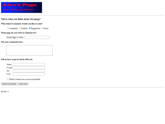 Feedback screenshot