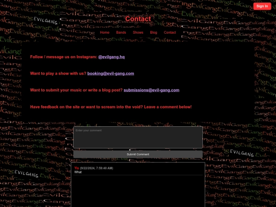 contact screenshot
