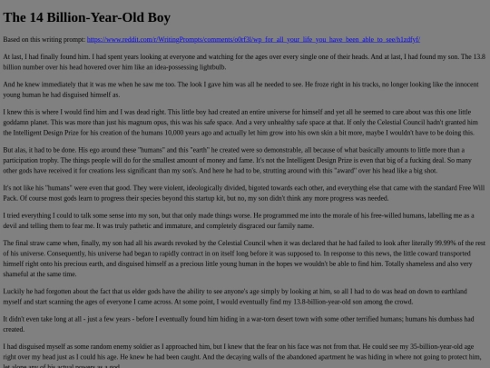 14billionyearoldboy screenshot