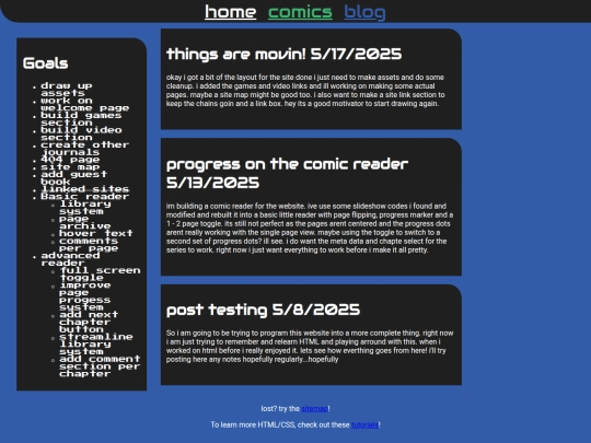 Blog/SiteDevJournal screenshot