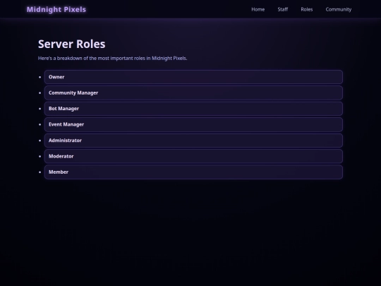 roles screenshot