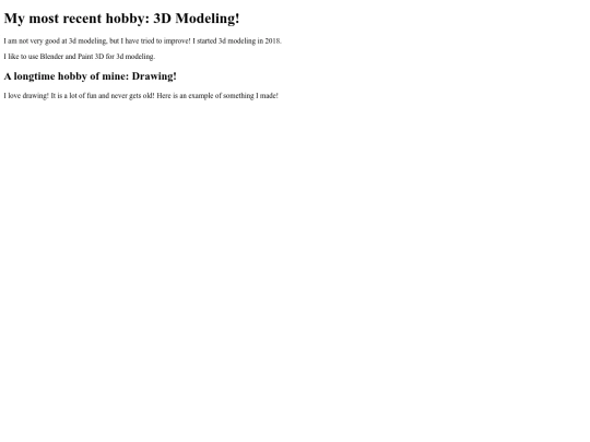 Hobbies screenshot