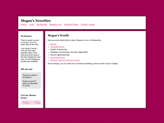 links screenshot