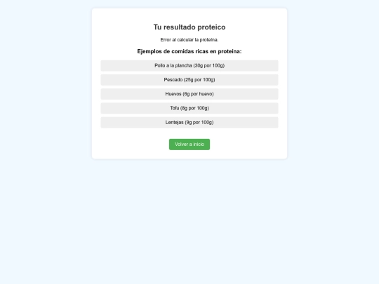 changa protein/resultado screenshot