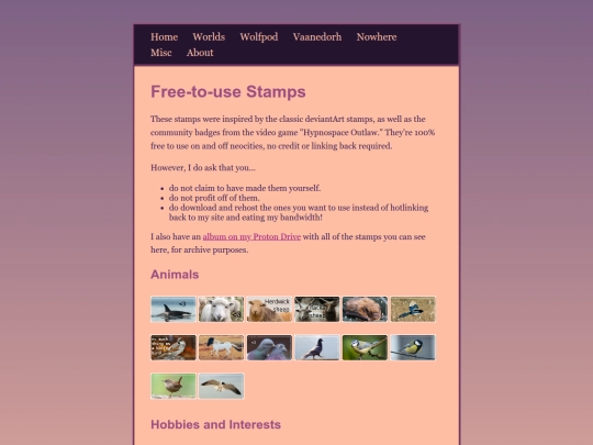 misc/stamps screenshot