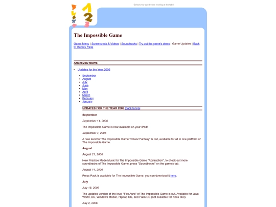 games/The-Impossible-Game/updates screenshot