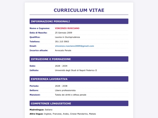 Pagine/curriculumvite screenshot