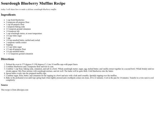 Recipe screenshot