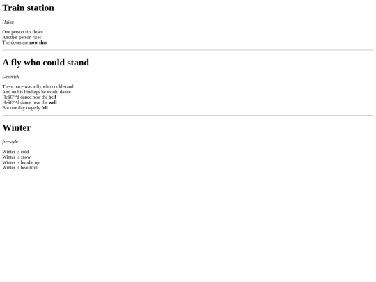 poems screenshot