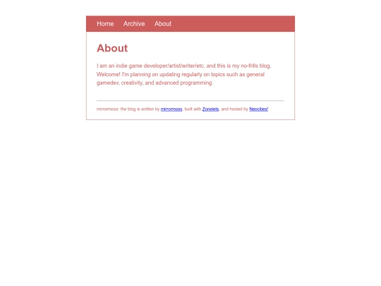 blog/about screenshot