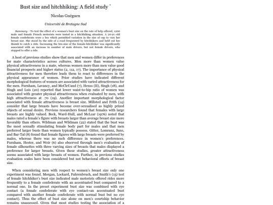 www/gueguen/bust-size-and-hitchhiking screenshot
