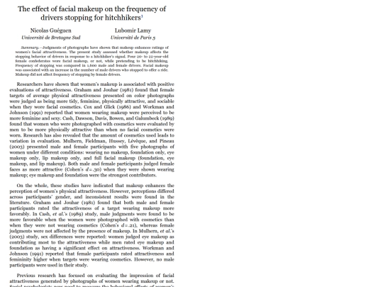 www/gueguen/the-effect-of-facial-makeup-on-the-frequency-of-drivers-stopping-for-hitchhikers screenshot