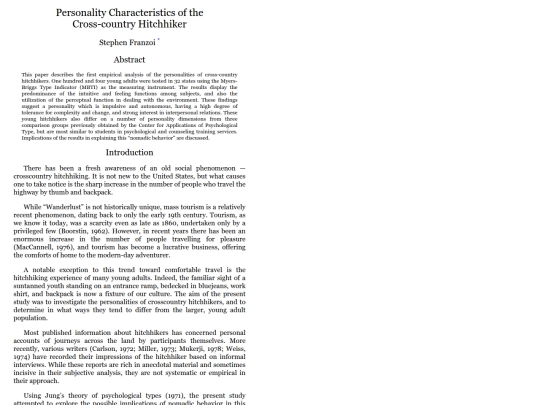 www/stephen_franzoi/personality-characteristics-of-the-crosscountry-hitchhiker screenshot