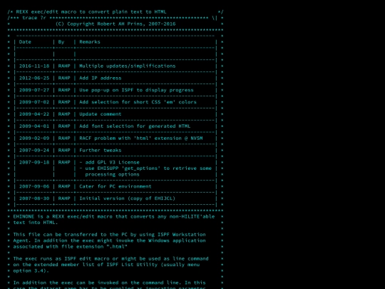 zOS/ehinone.exec screenshot