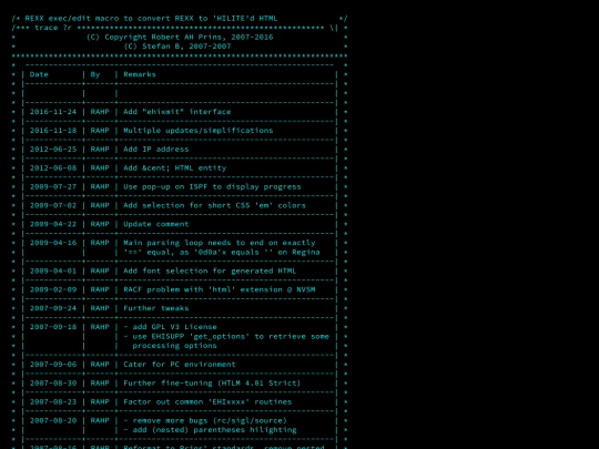 zOS/ehirexx.exec screenshot