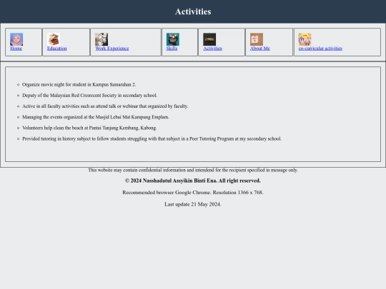 activities screenshot