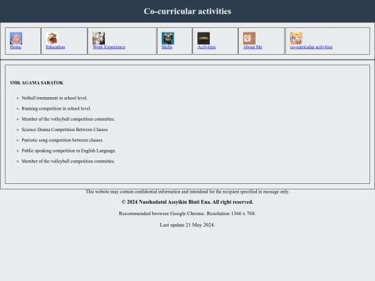 co-curricular screenshot